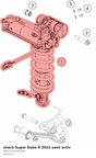 Diagram preview: shock Super Duke R 2022 semi activ (0641C422V307000)