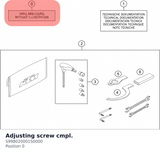 Diagram preview: Adjusting screw cmpl. (S998020001S0000)
