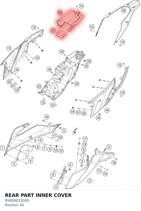 Diagram preview: REAR PART INNER COVER (95808023000)