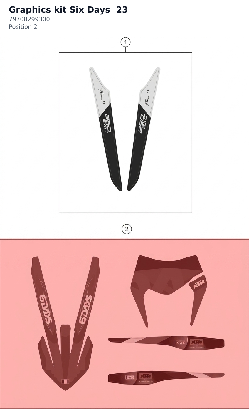 Diagram preview: Graphics kit Six Days  23 (79708299300)