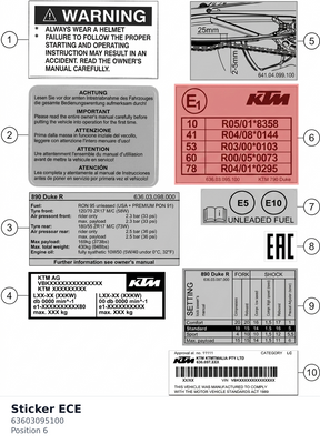 Diagram preview: Sticker ECE (63603095100)