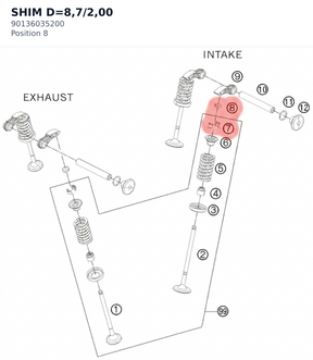 Diagram preview: SHIM D=8,7/2,00 (90136035200)