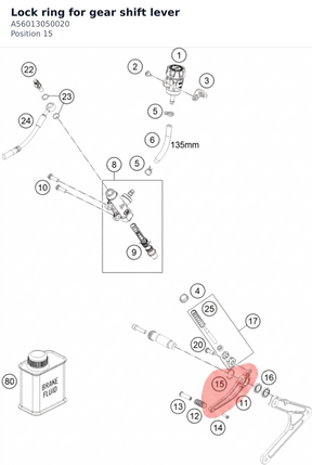 Diagram preview: Lock ring for gear shift lever (A56013050020)