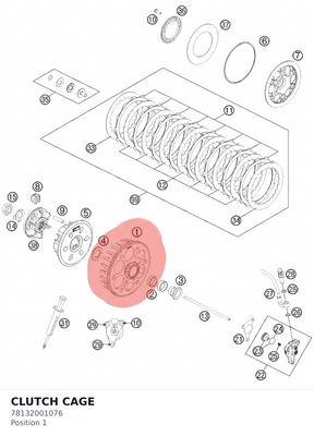 Diagram preview: CLUTCH CAGE (78132001076)