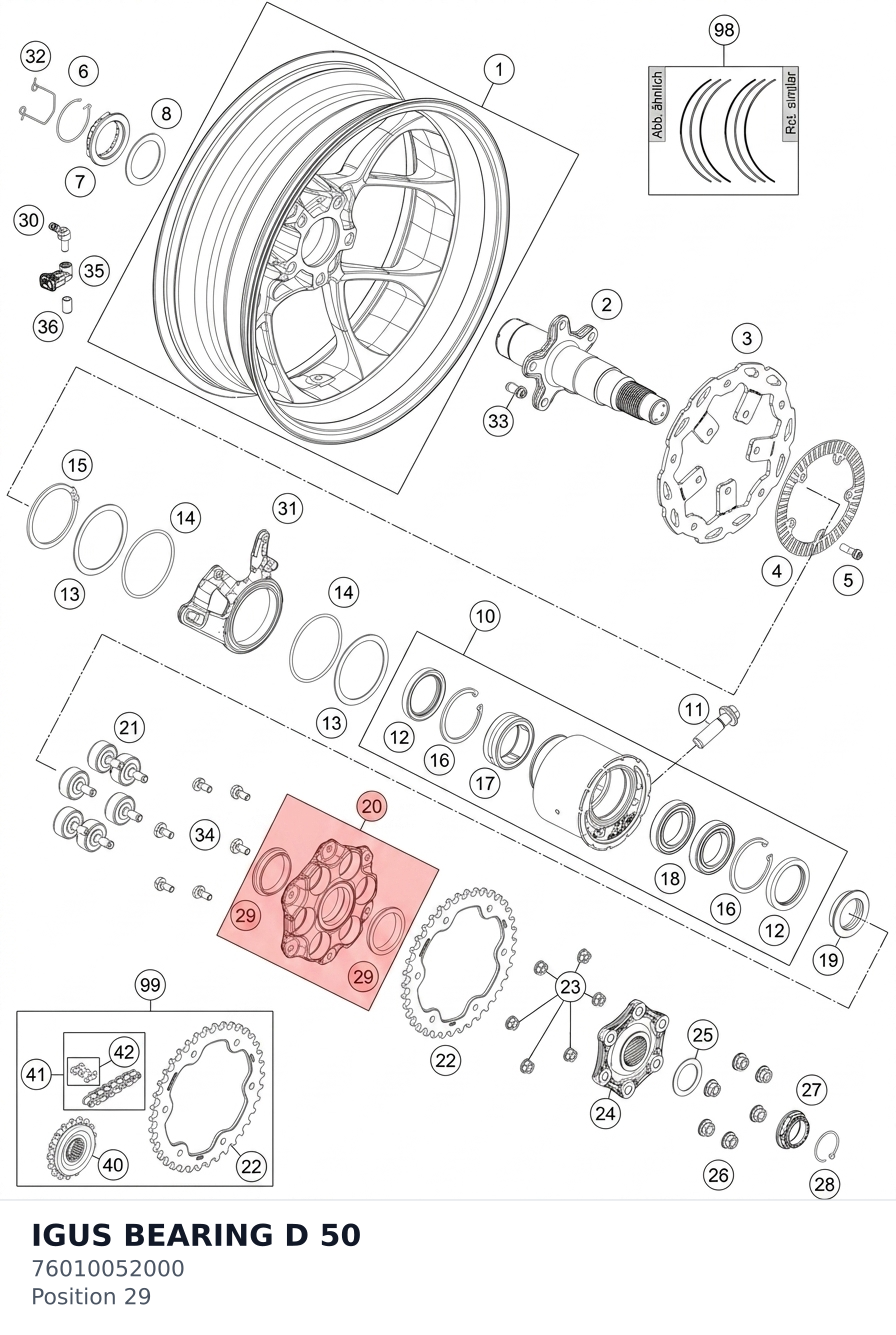 Diagram preview: IGUS BEARING D 50 (76010052000)