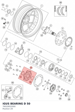 Diagram preview: IGUS BEARING D 50 (76010052000)