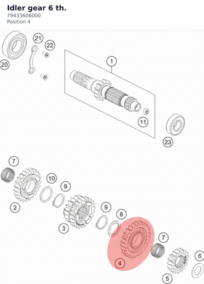 Diagram preview: Idler gear 6 th. (79433606000)