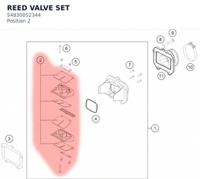 Diagram preview: REED VALVE SET (54830052344)