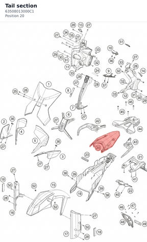 Diagram preview: Tail section (63508013000C1)