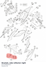 Diagram preview: Bracket, side reflector right (61712082020C1)