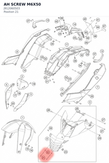 Diagram preview: AH SCREW M6X50 (J912060503)