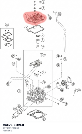 Diagram preview: VALVE COVER (7773605200033)