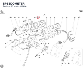 SPEEDOMETER 40140311A diagram position