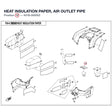 HEAT INSULATION PAPER, AIR OUTLET PIPE product image