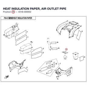 HEAT INSULATION PAPER, AIR OUTLET PIPE product image