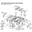 HEAT INSULATION PAPER, REAR FENDER product image
