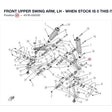 FRONT UPPER SWING ARM, LH - WHEN STOCK IS 0 THIS ITEM IS NO LONGER AVAILABLE product image
