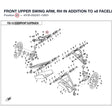 FRONT UPPER SWING ARM, RH product image