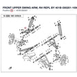FRONT UPPER SWING ARM, RH REPL BY 401B-050201-10001 product image