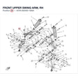 FRONT UPPER SWING ARM, RH product image
