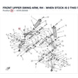 FRONT UPPER SWING ARM, RH - WHEN STOCK IS 0 THIS ITEM IS NO LONGER AVAILABLE product image