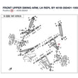 FRONT UPPER SWING ARM, LH REPL BY 401B-050401-10001 product image