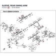 SLEEVE, REAR SWING ARM product image