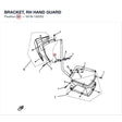 BRACKET, RH HAND GUARD product image