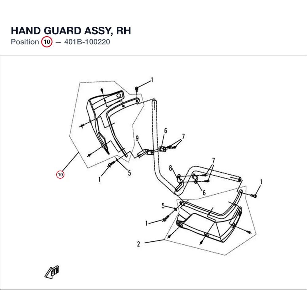 HAND GUARD ASSY, RH product image