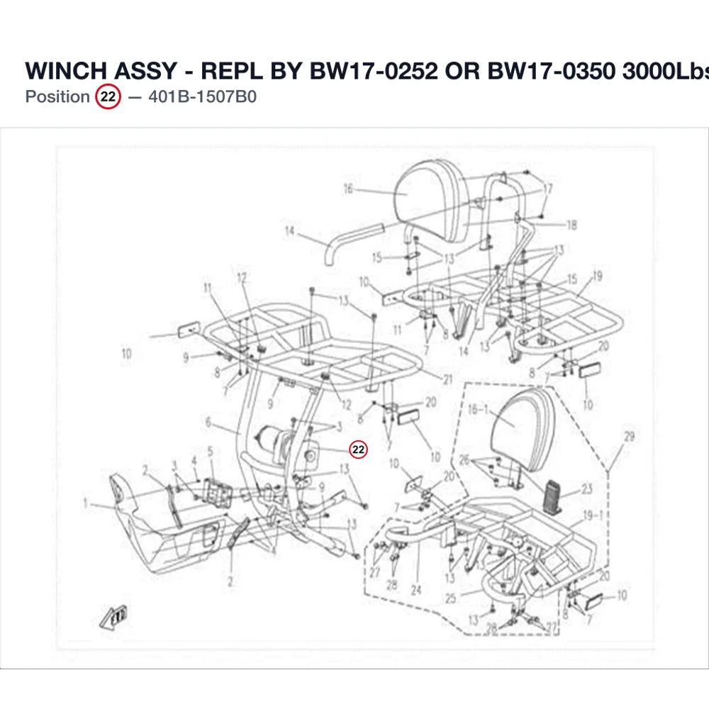 WINCH ASSY "USE BW17-0300" product image