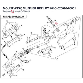 MOUNT ASSY, MUFFLER REPL BY 401C-020020-00001 product image