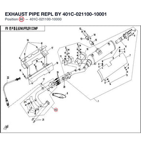 EXHAUST PIPE REPL BY 401C-021100-10001 product image