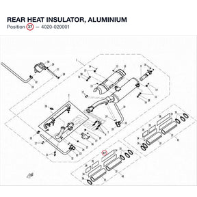 REAR HEAT INSULATOR, ALUMINIUM product image