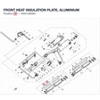 FRONT HEAT INSULATION PLATE, ALUMINIUM product image