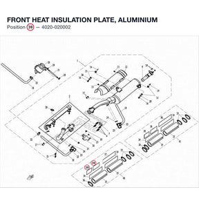 FRONT HEAT INSULATION PLATE, ALUMINIUM product image