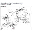 LH BRACKET, FRONT SIDE REFLECTOR product image