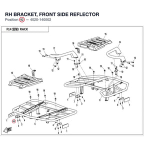 RH BRACKET, FRONT SIDE REFLECTOR product image
