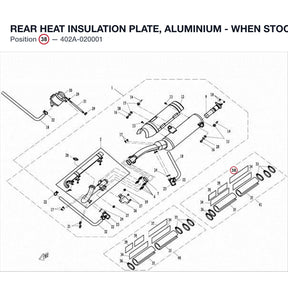 REAR HEAT INSULATION PLATE, ALUMINIUM - WHEN STOCK IS 0 THIS ITEM IS NO LONGER AVAILABLE product image
