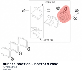 Diagram preview: RUBBER BOOT CPL. BOYESEN  2002 (54736044000)