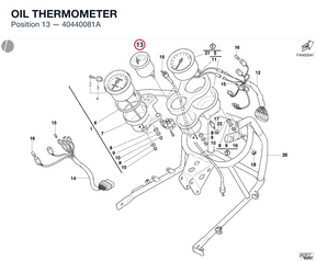 OIL THERMOMETER 40440081A diagram position