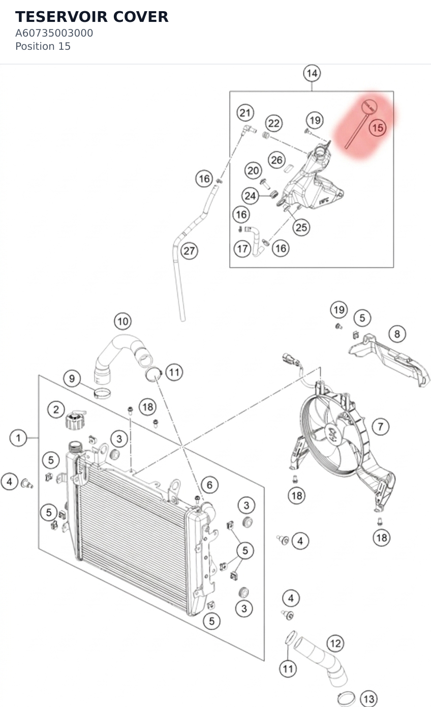 Diagram preview: TESERVOIR COVER (A60735003000)