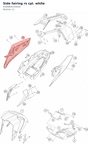 Diagram preview: Side fairing rs cpl. white (9300804210028)