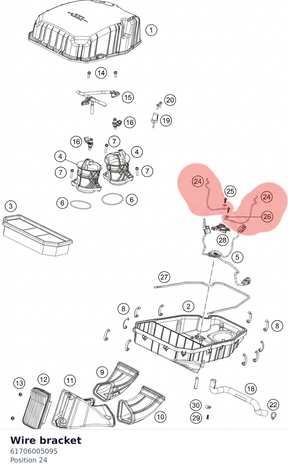 Diagram preview: Wire bracket (61706005095)