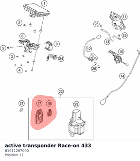 Diagram preview: active transponder Race-on 433 (61911267000)