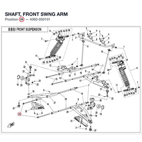 SHAFT, FRONT SWNG ARM product image