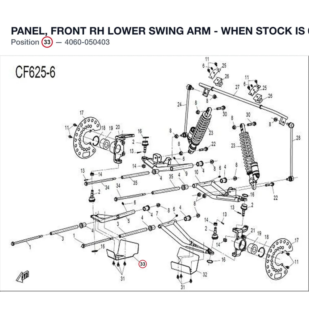 PANEL, FRONT RH LOWER SWING ARM - WHEN STOCK IS 0 THIS ITEM IS NO LONGER AVAILABLE product image