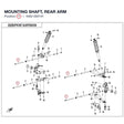 MOUNTING SHAFT, REAR ARM product image