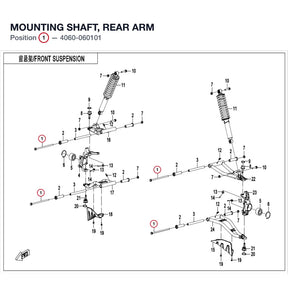 MOUNTING SHAFT, REAR ARM product image
