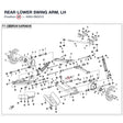 REAR LOWER SWING ARM, LH product image