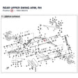 REAR UPPER SWING ARM, RH product image